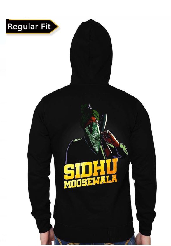 Sidhu Moosewala Black Hoodie