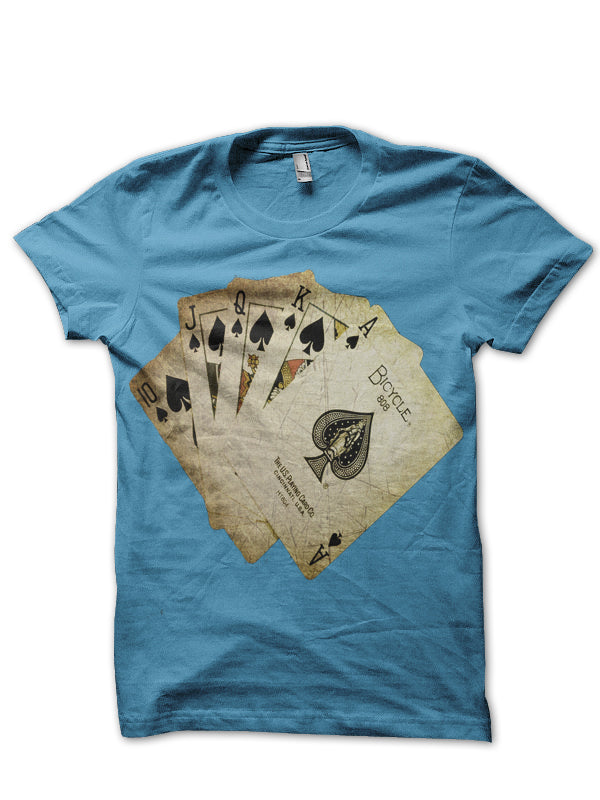 Playing Card Black Tee (Light Blue & Red Available)