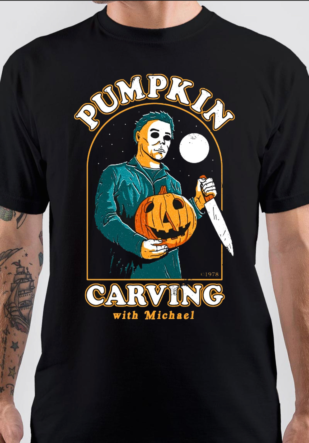 Carving With Michael Black T-Shirt