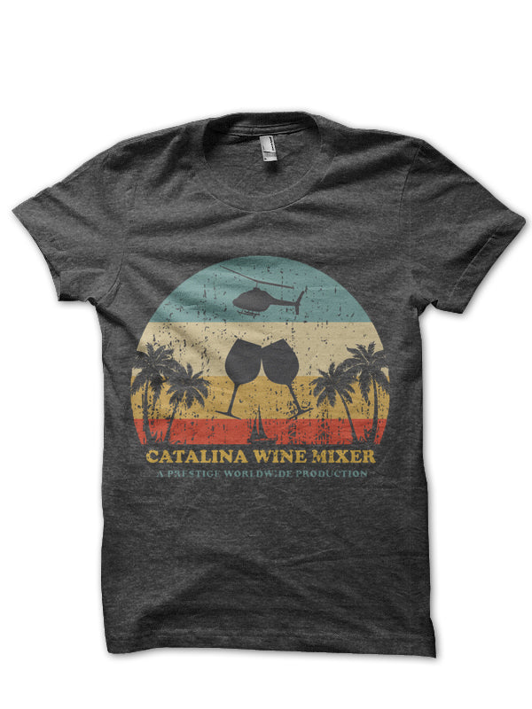 Catalina Wine Mixer Step Brothers Charcoal Grey T-Shirt