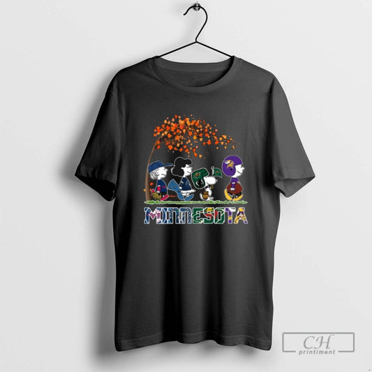 Classic 2025 The Peanuts Minnesota Sport Teams In The Fall T Shirts