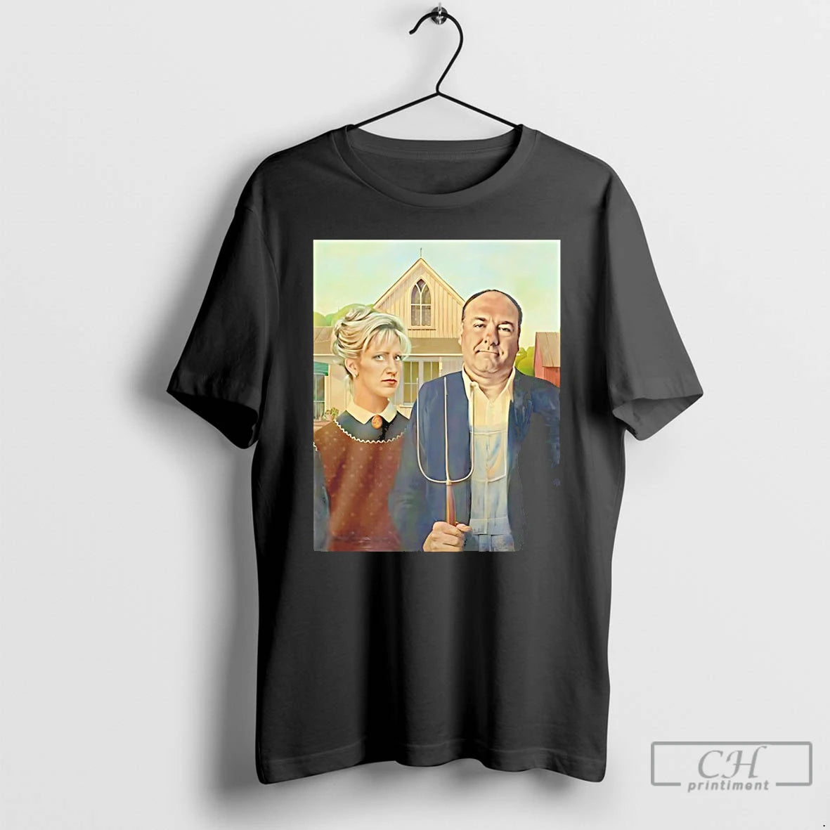 Classic American Gothic Grant Wood Retro T Shirts