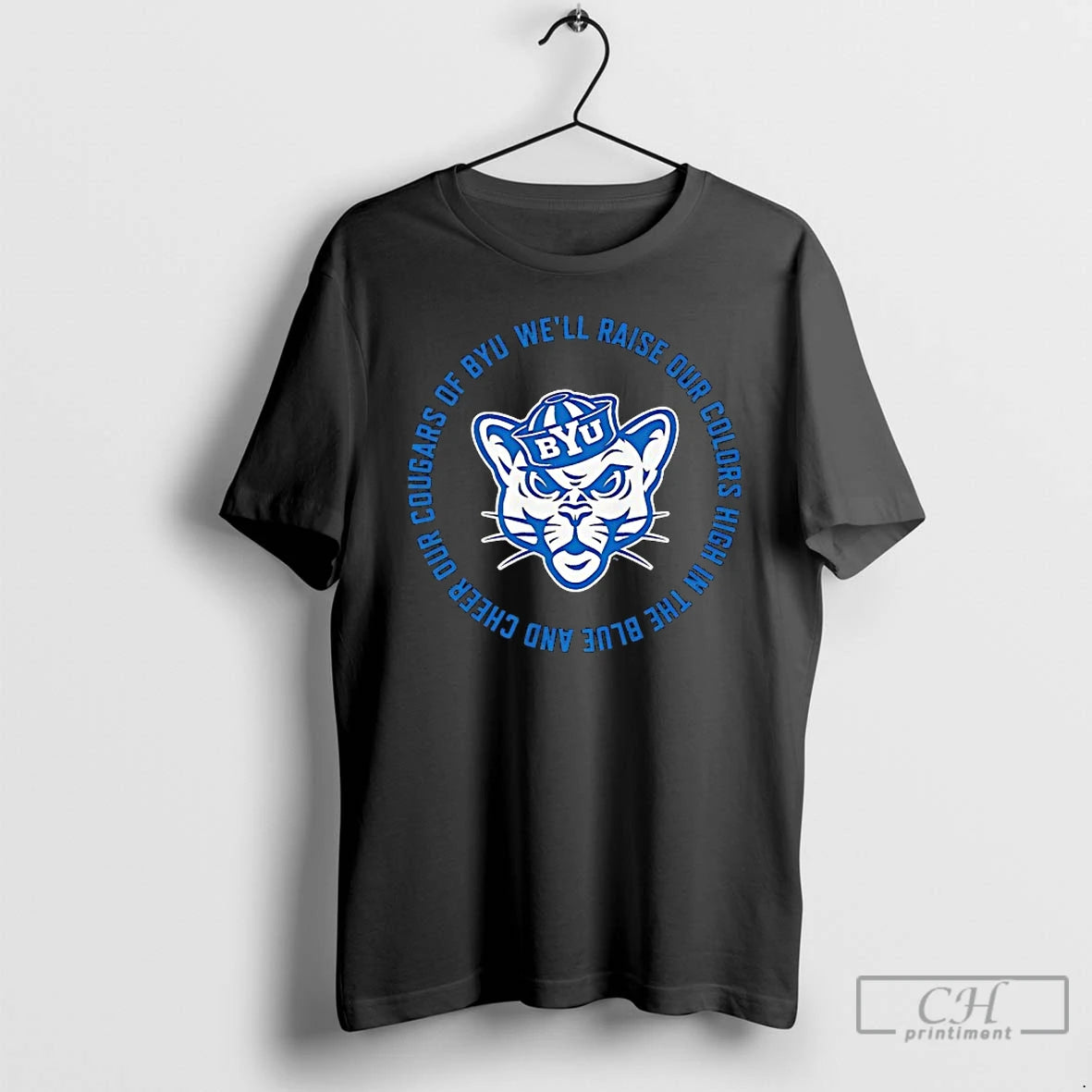 Classic Byu Cougars Well Raise Our Colors High In The Blue And Cheer Our Cougars