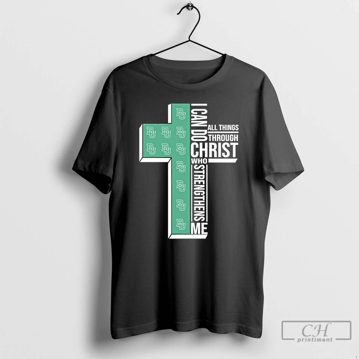 Classic Baylor Bears Cross I Can Do All Things Through Christ Who Strengthen Me
