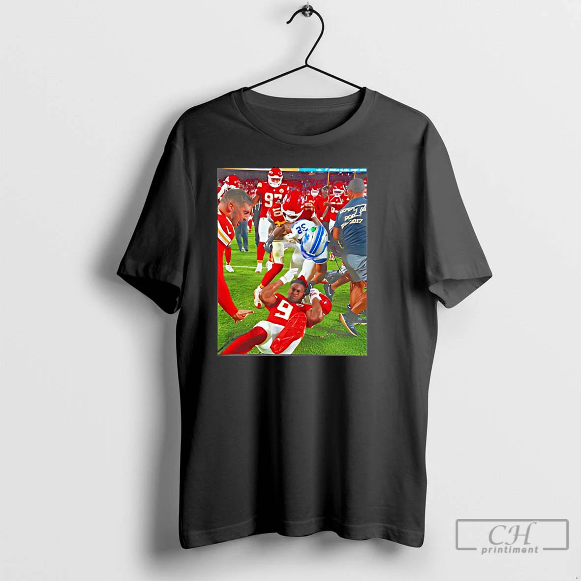 Classic Brian Branch Slaps Juju Smith Schuster Chiefs Vs Lions Fight T Shirts