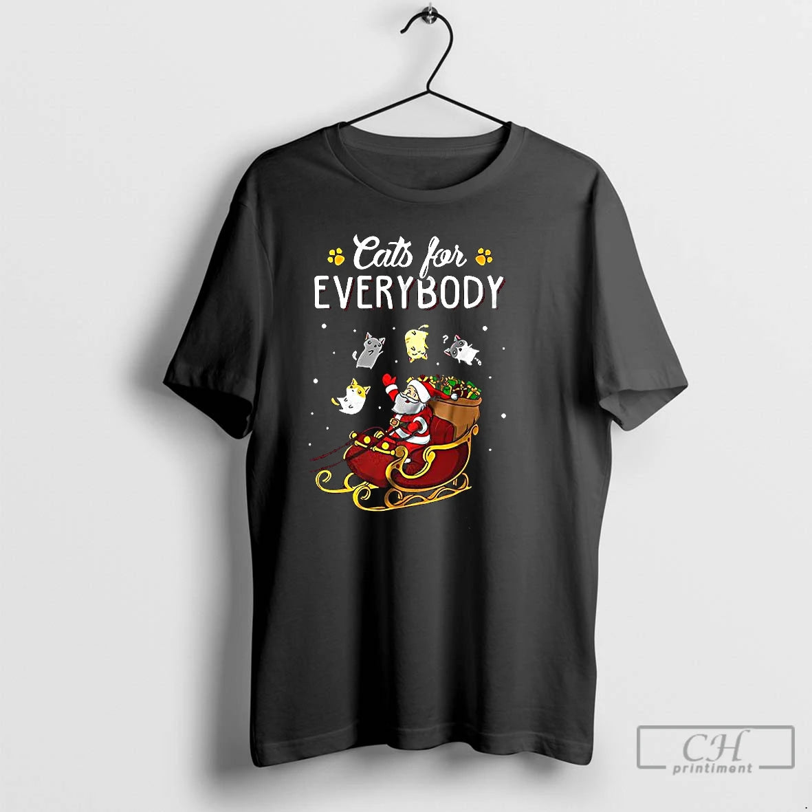 Classic Cats For Everybody Santa Claus Delivers Presents Christmas