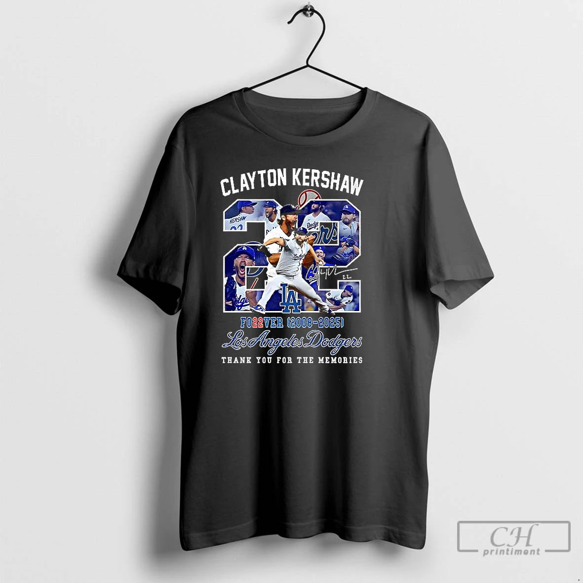 Classic Clayton Kershaw Cover 2008 2025 Los Angeles Dodgers Thank You For The Memories Signature