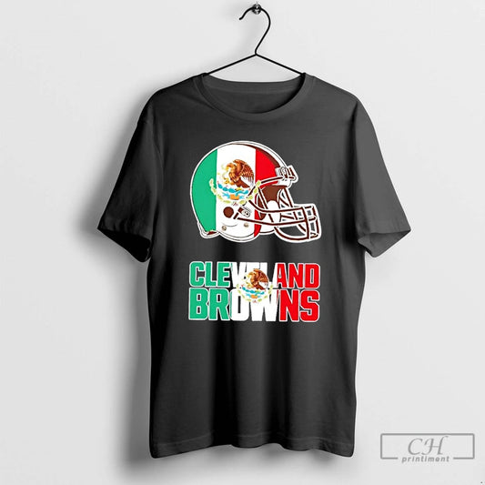 Classic Cleveland Browns Football X Mexican Flag Logo