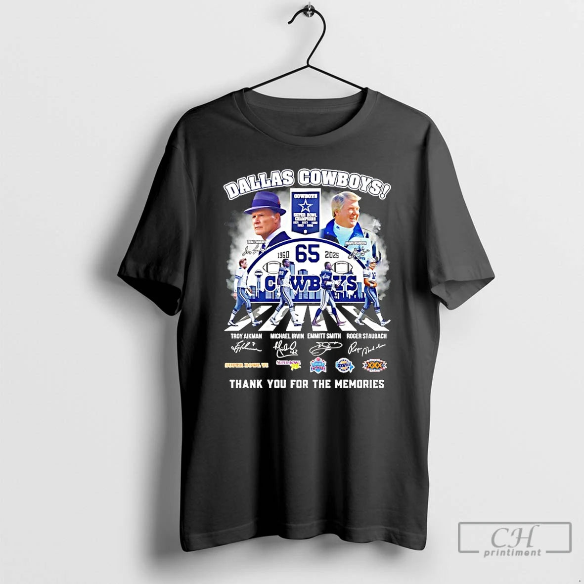 Classic Dallas Cowboys 65th Anniversary 1960 2025 Thank You Signatures