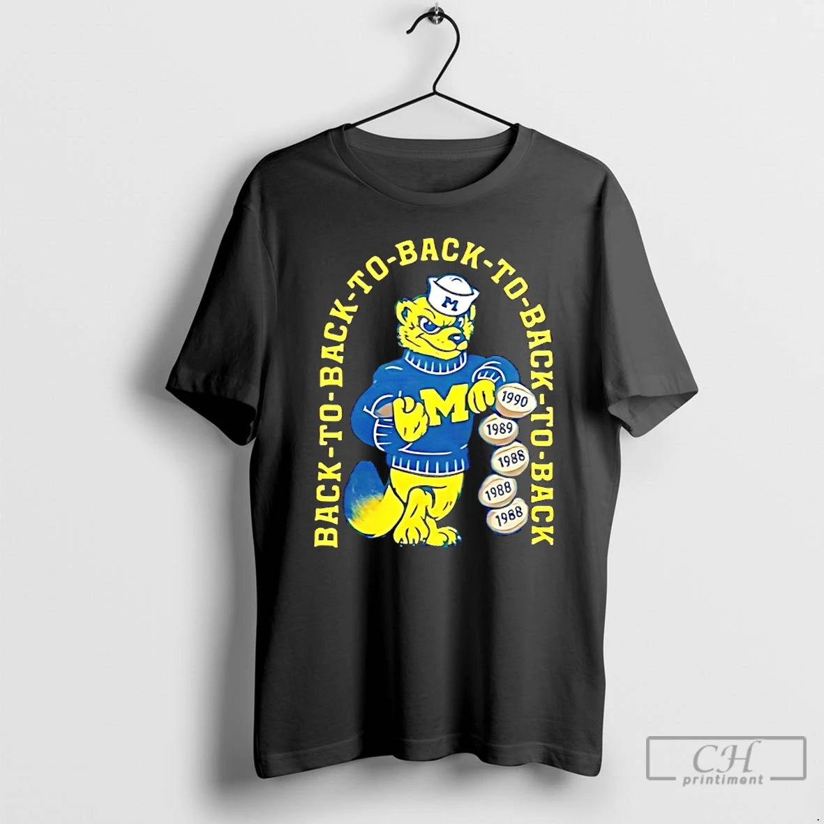 Classic Dave Portnoy Michigan Wolverines Back To Back To Back 5 Time Champions T Shirts