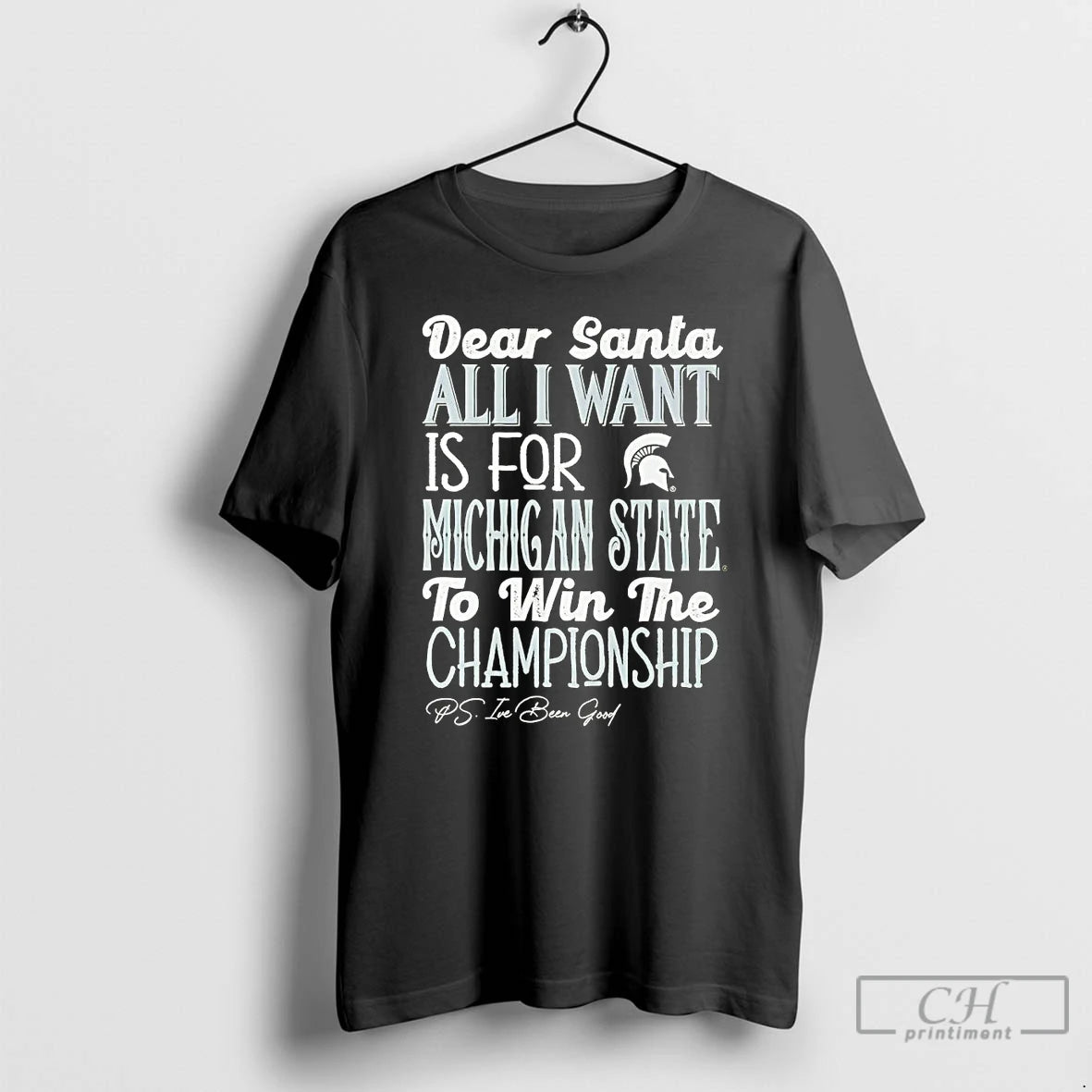 Classic Dead Santa All I Want Is For The Michigan State Spartans To Win The