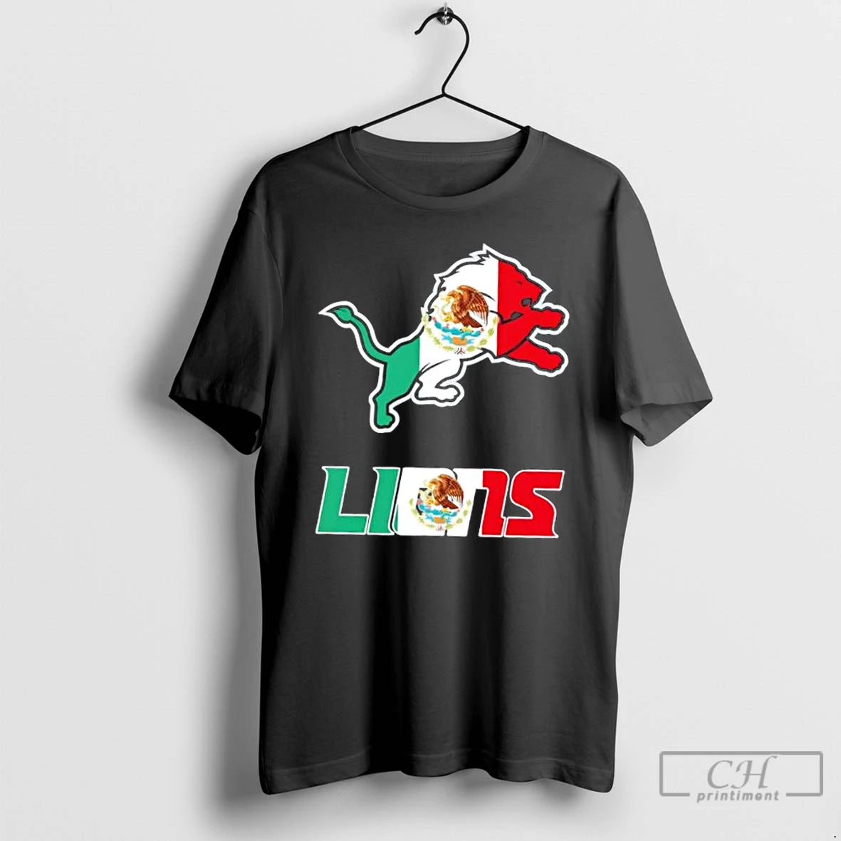 Classic Detroit Lions Football X Mexican Flag