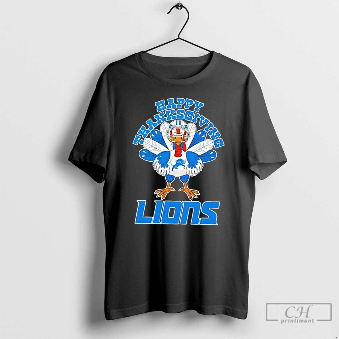 Classic Detroit Lions Football X Turkey Happy Thanksgiving