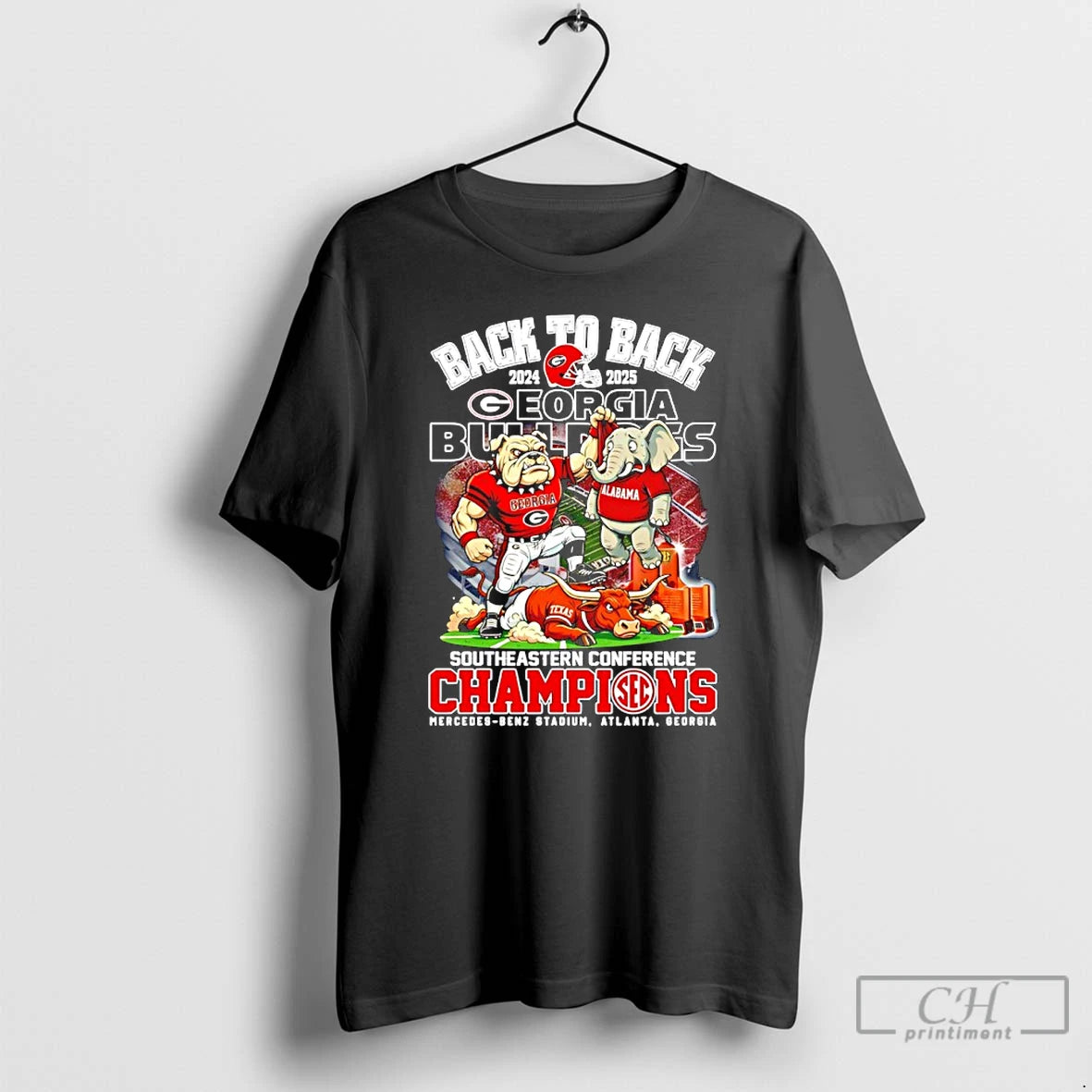Classic Georgia Bulldogs Back To Back 2025 Sec Champions Mascot