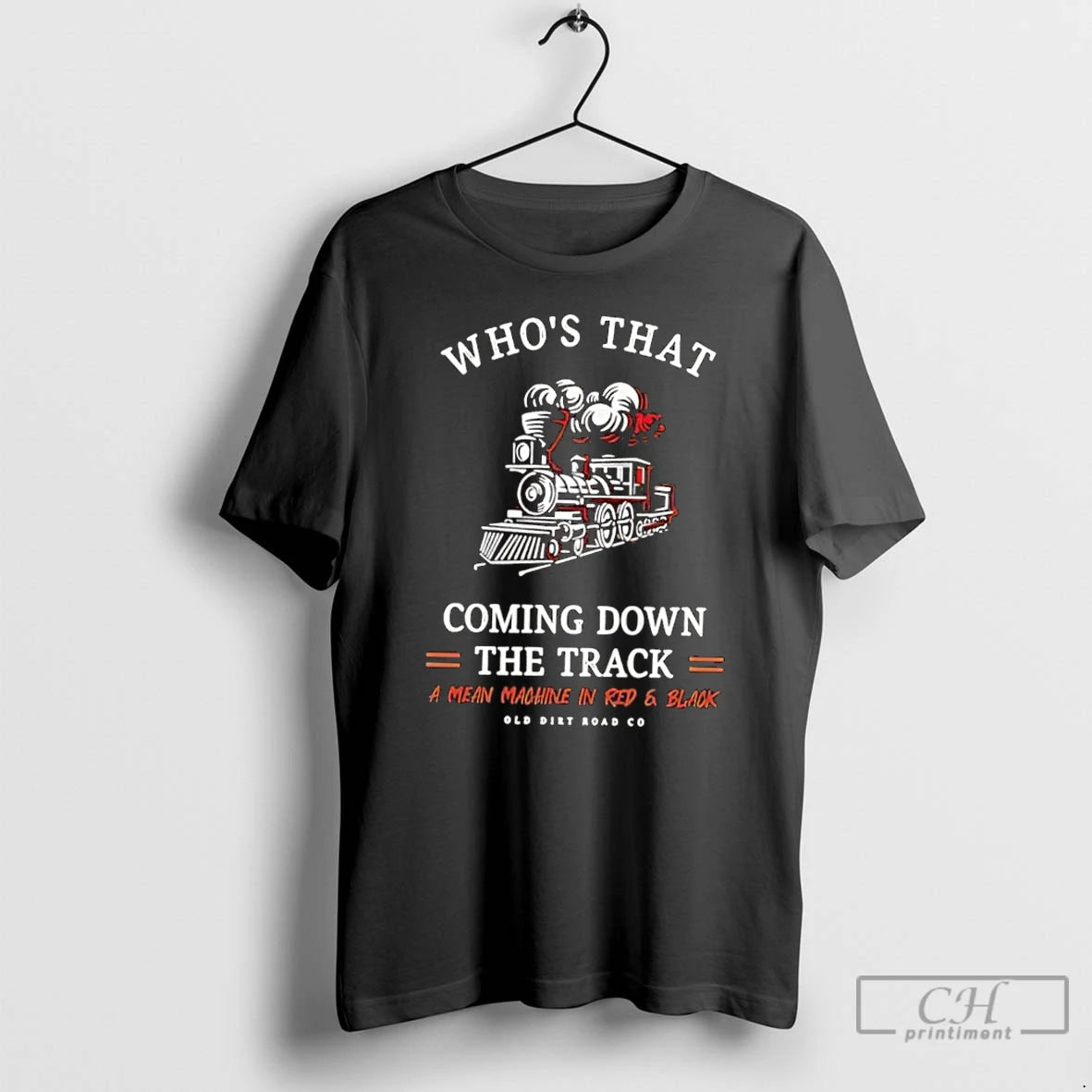 Classic Georgia Whos That Coming Down The Track A Mean Machine In Red Black