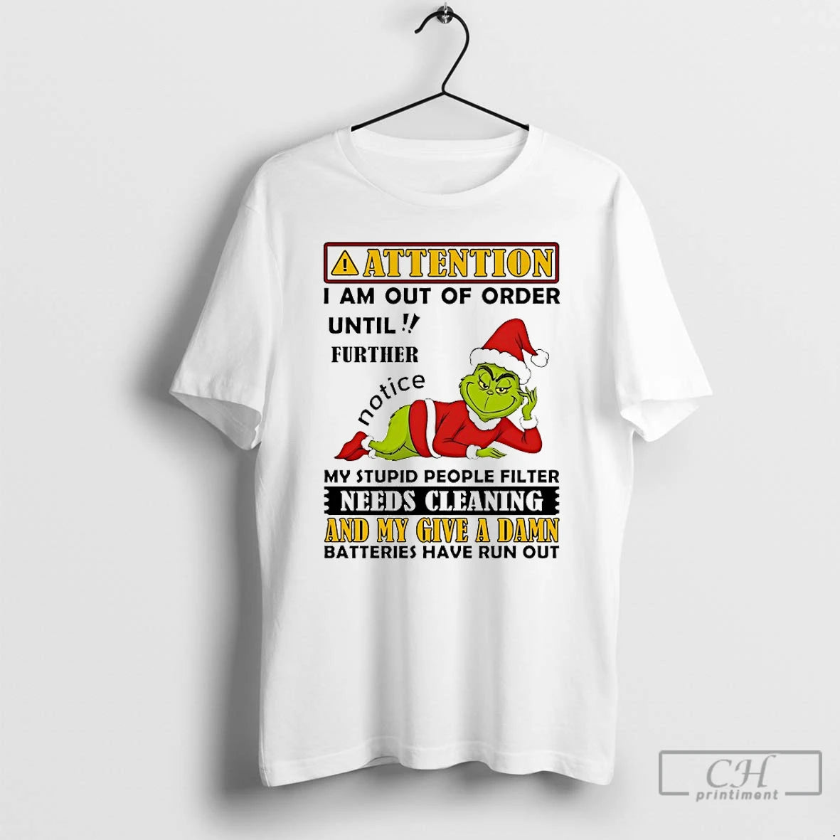 Classic Grinch Attention I Am Out Of Order Until Further Chirstmas 2025 T Shirts Sweater
