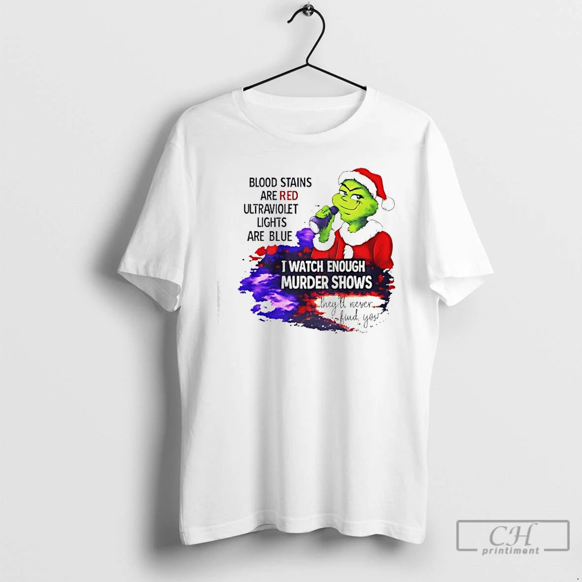 Classic Grinch Blood Stains Are Red Ultraviolet Light Are Blue I Watch Enough Murder Shows