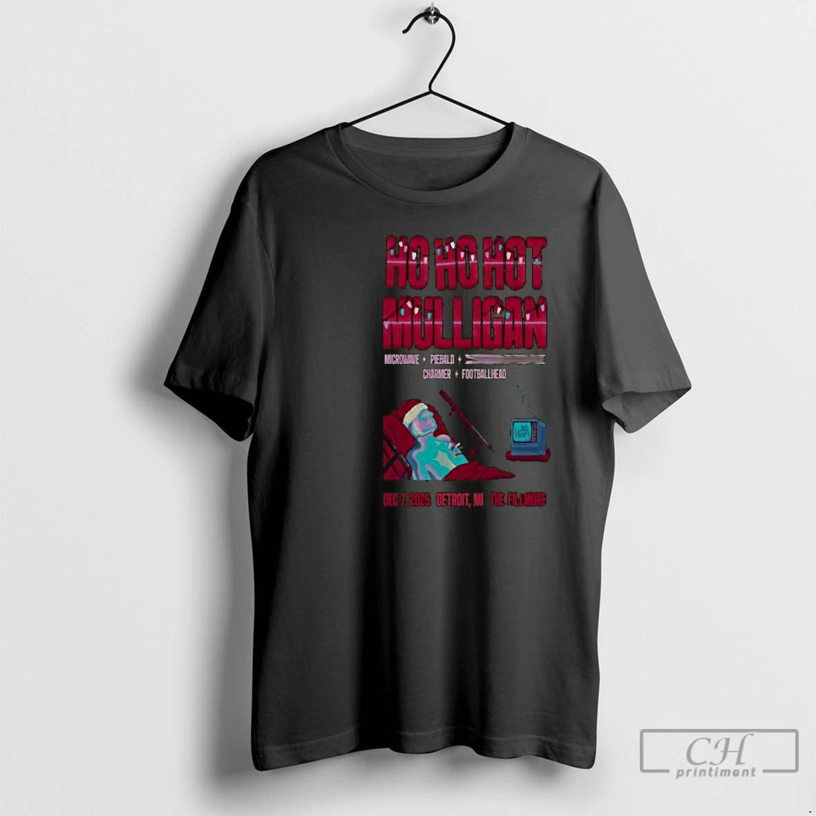 Classic Hot Mulligan The Fillmore Detroit Mi Dec 7 2025 Circle Black T Shirts Sweater