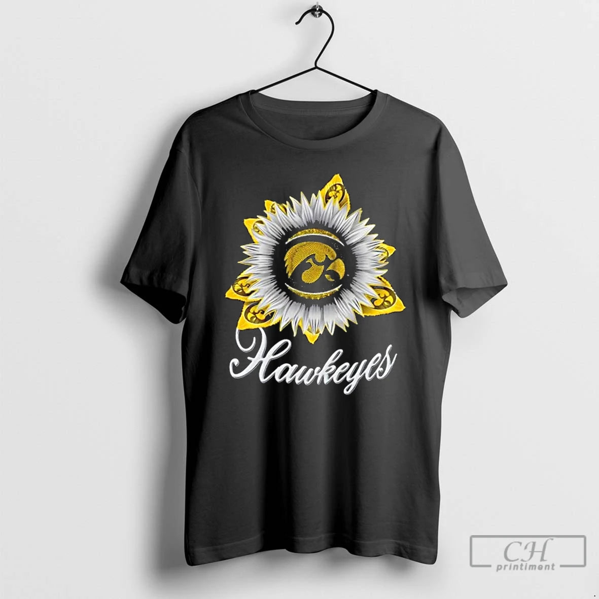 Classic Iowa Hawkeyes X Sunflower Graphic