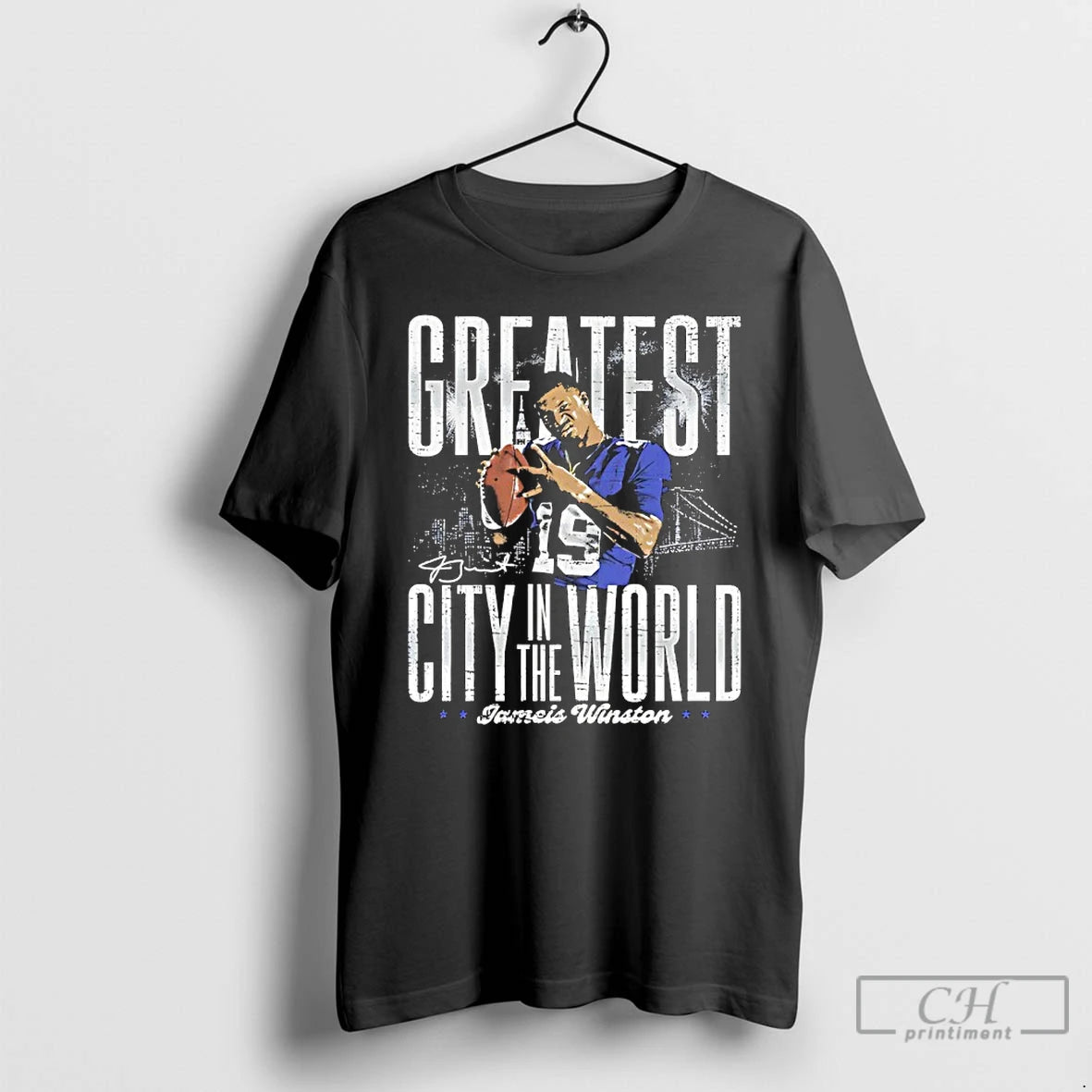 Classic Jameis Winston New York Giants Greatest City In The World Signature T Shirts Sweater