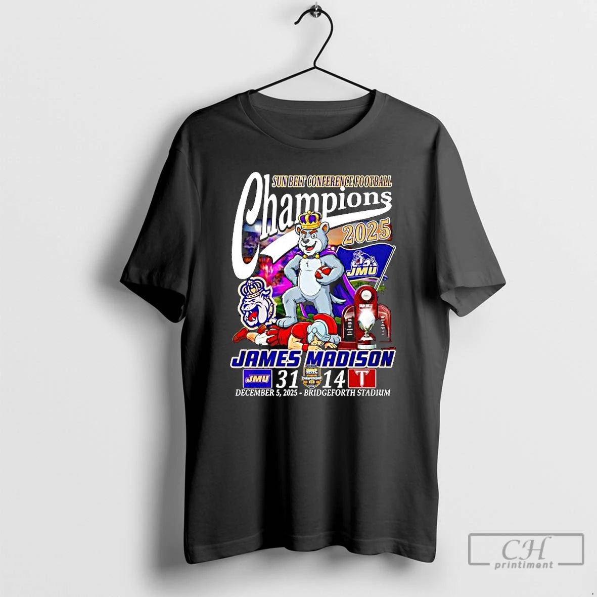 Classic James Madison Sun Belt Conference Football Champions Bridgeforth Stadium