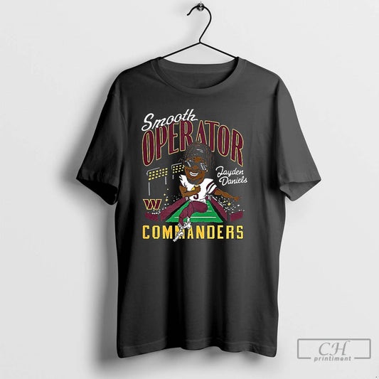 Classic Jayden Daniels Washington Commanders Football Caricature Player Graphic T Shirts