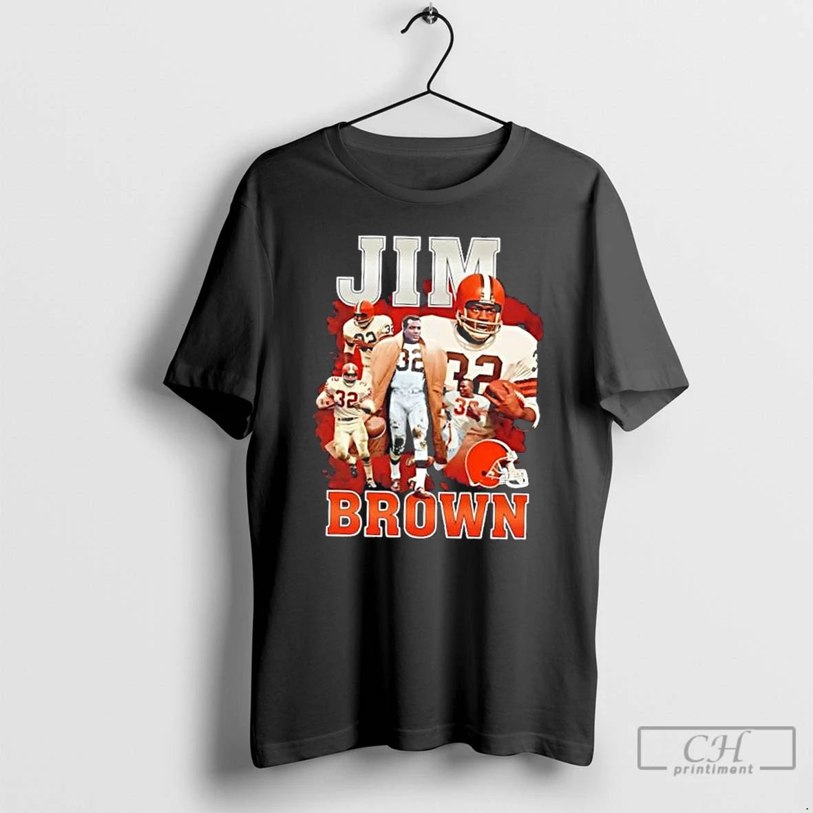 Classic Jim Brown Cleveland Browns Football Graphic T Shirts