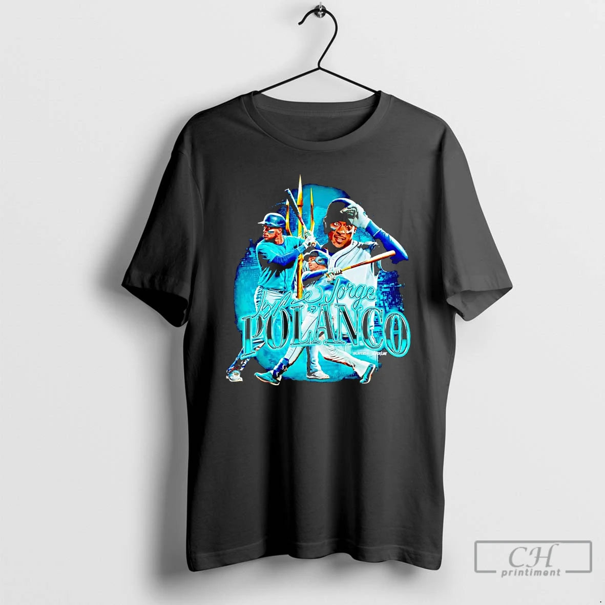 Classic Jorge Polanco Picture Collage Trident Seattle Mariners T Shirts