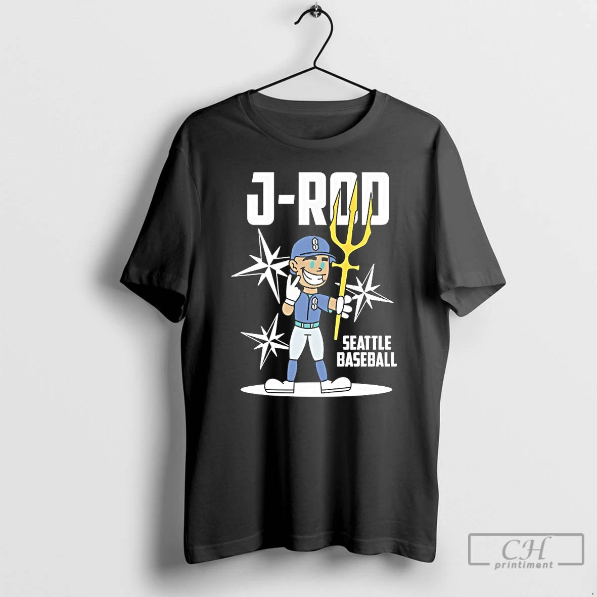 Classic Julio Rodriguez Seattle Mariners Superstar Cartoon