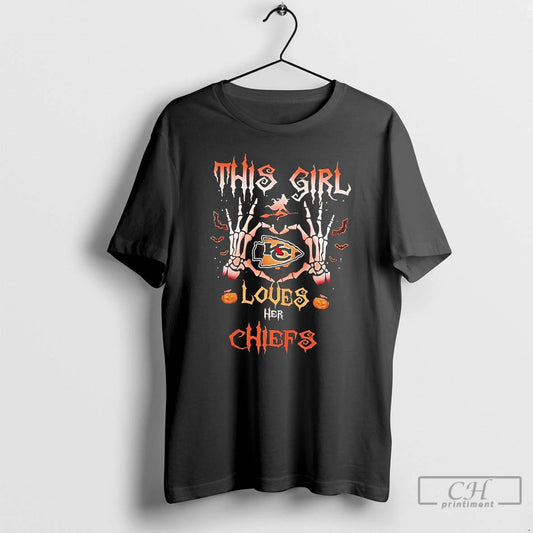 Classic Kansas City Chiefs This Girl Loves Her Chiefs Halloween T Shirts