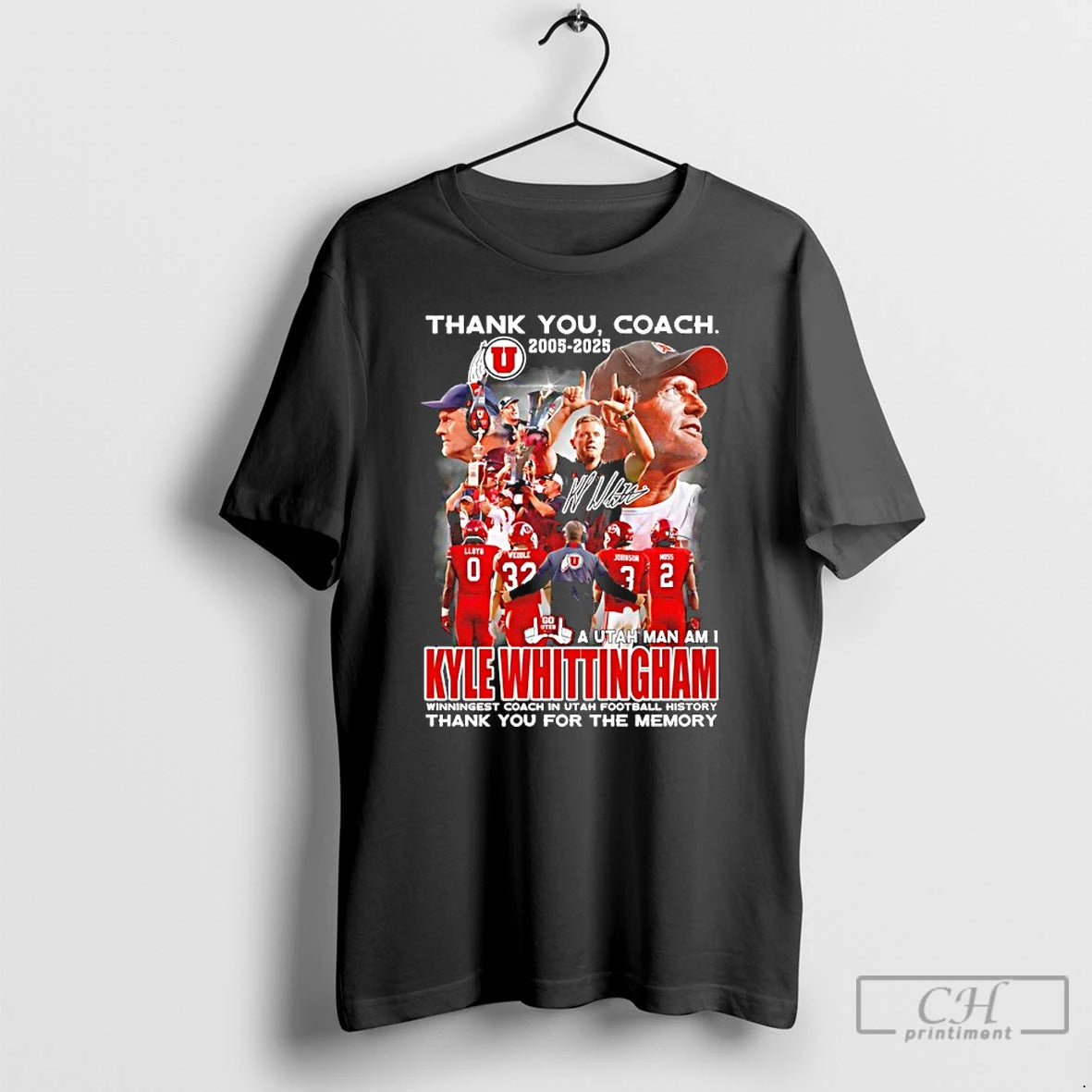 Classic Kyle Whittingham Thank You Coach 2005 2025 A Utah Man Am I T Shirts