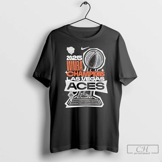 Classic Las Vegas Aces 2025 Wnba Champions Trophy T Shirts
