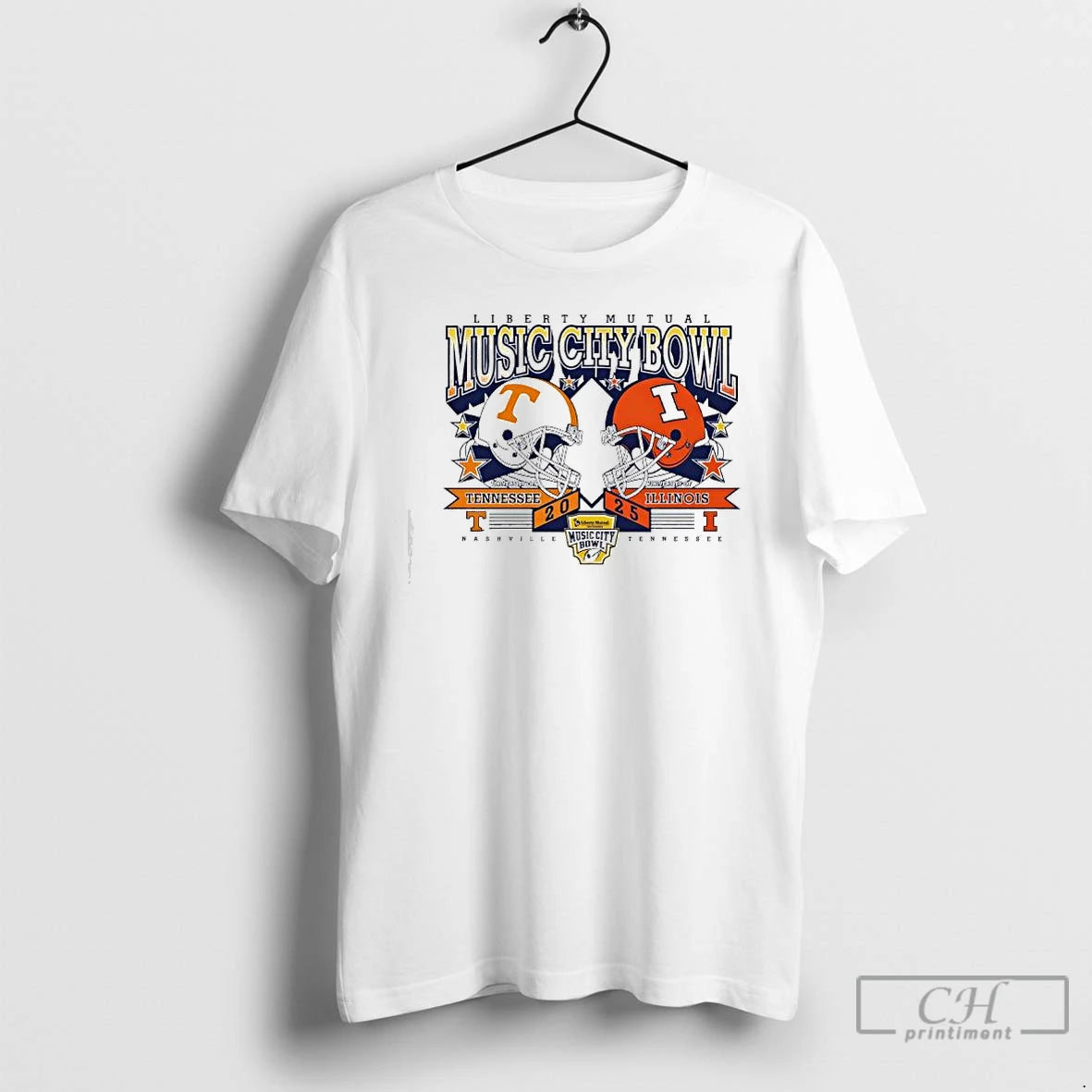 Classic Liberty Mutual Music City Bowl Tennessee Volunteers Vs Illinois Fighting Illini 2025 Helmets