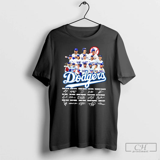Classic Los Angeles Dodgers Shohei Ohtani And All Players Signatures T Shirts