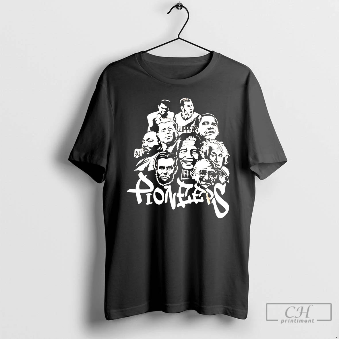Classic Mlk Obama Ali Jfk Lincoln Gandhi Mj Einstein Mandela La Clippers Pioneers T Shirts