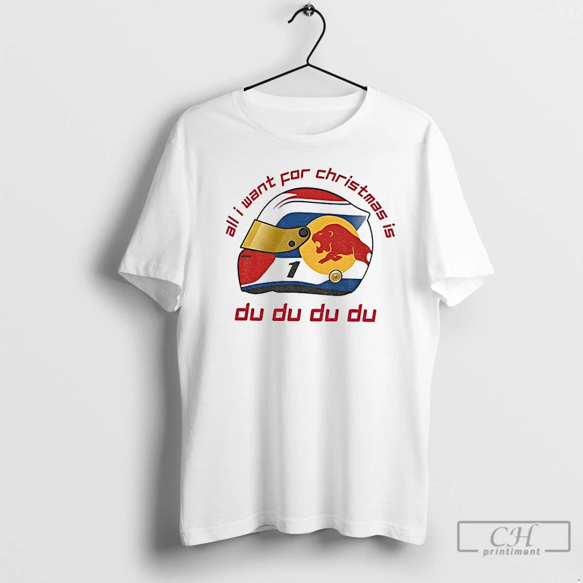 Classic Max Verstappen Christmas Helmet Redbull Racing All I Want For Christmas Is Du Du