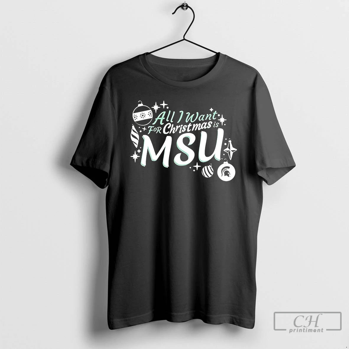 Classic Michigan State Spartans All I Want For Christmas
