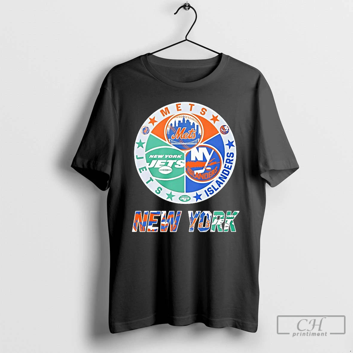 Classic New York Islanders New York Mets New York Jets Mashup Logo T Shirts Sweater