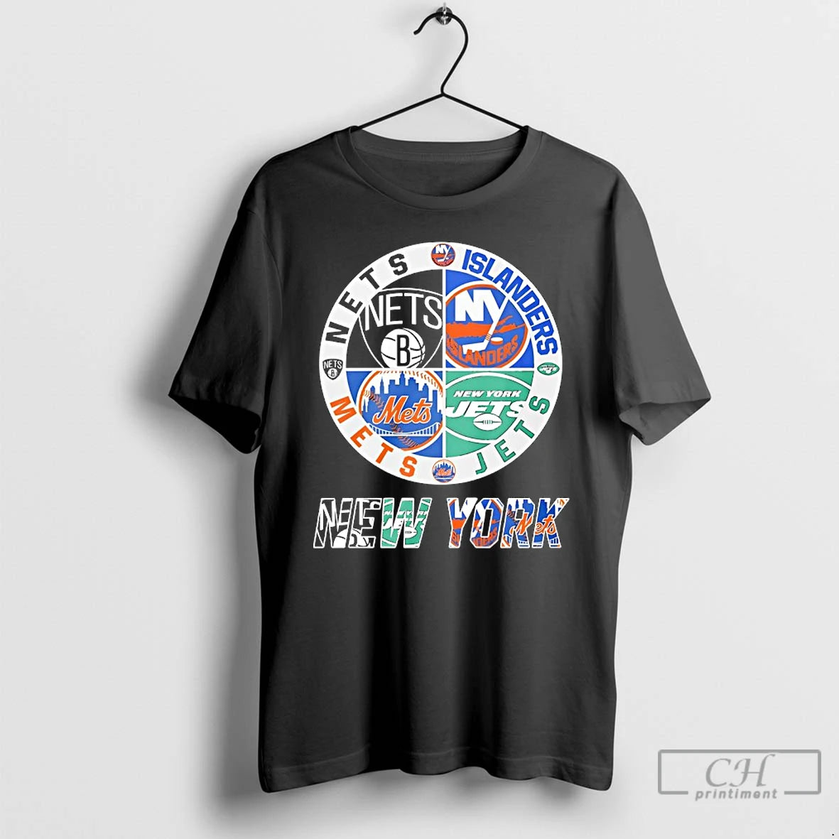 Classic New York Nets New York Islanders New York Mets New York Jets Mashup Logo