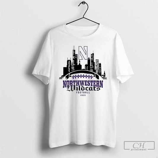 Classic Northwestern Football 2025 Season City Skyline