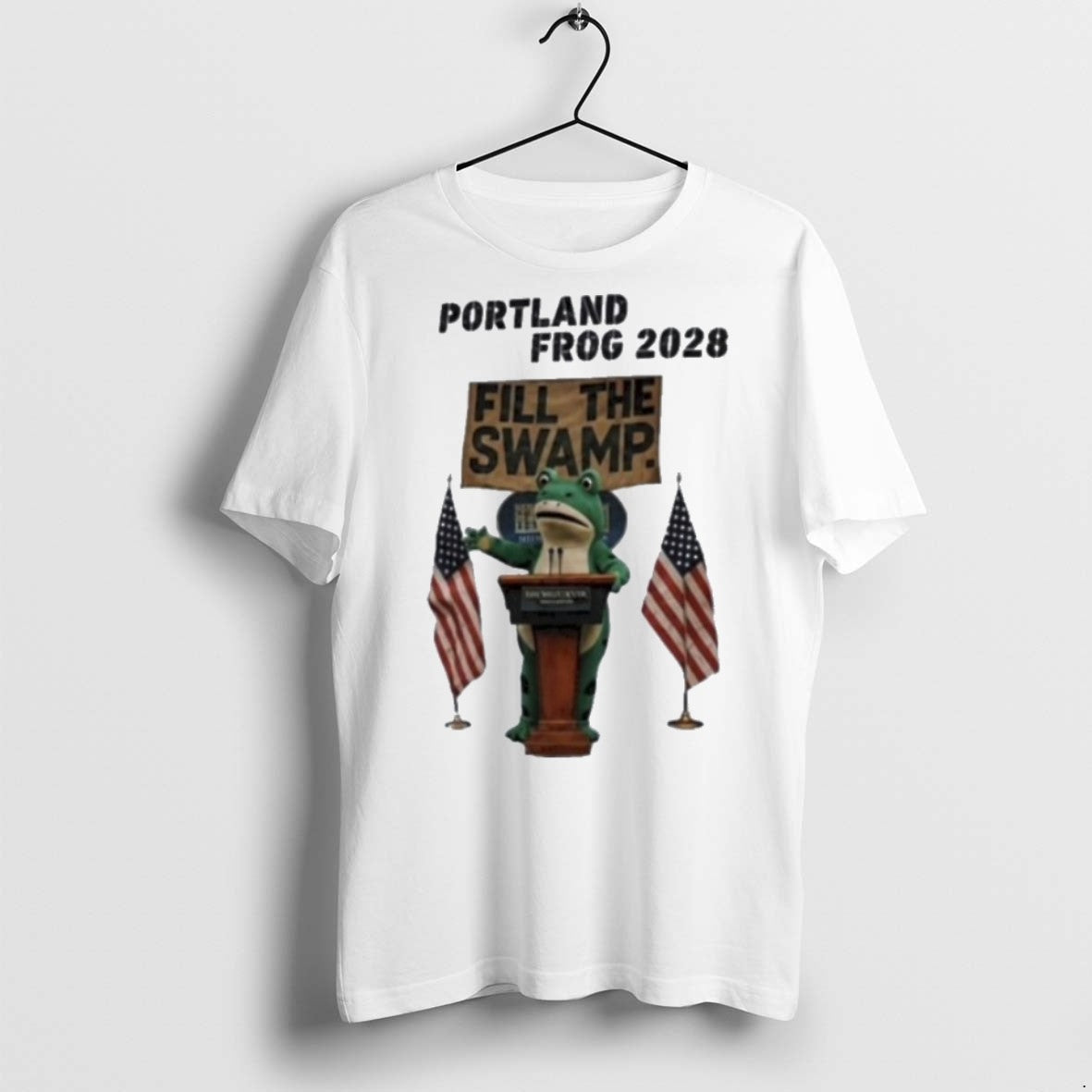Classic Portland Frog 2028 Fill The Swamp T Shirts