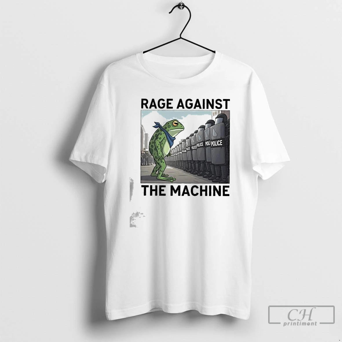 Classic Portland Frog Protest Rage Against The Machine Inspired Political Activist Anti Fascism Graphic