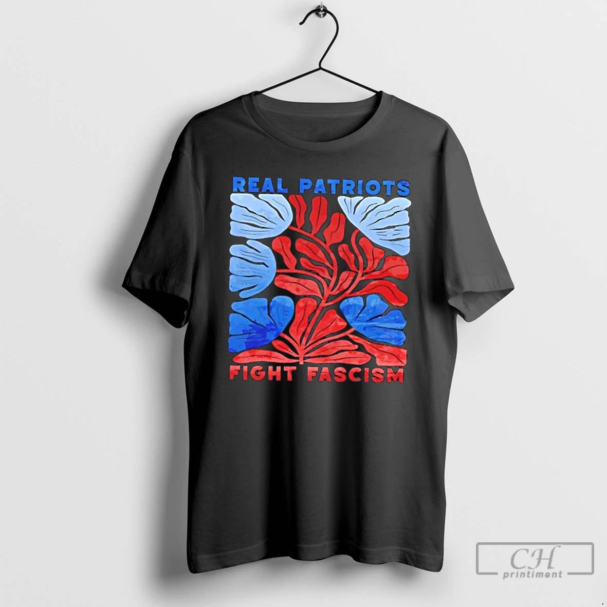 Classic Real Patriots Fight Fascism Floral