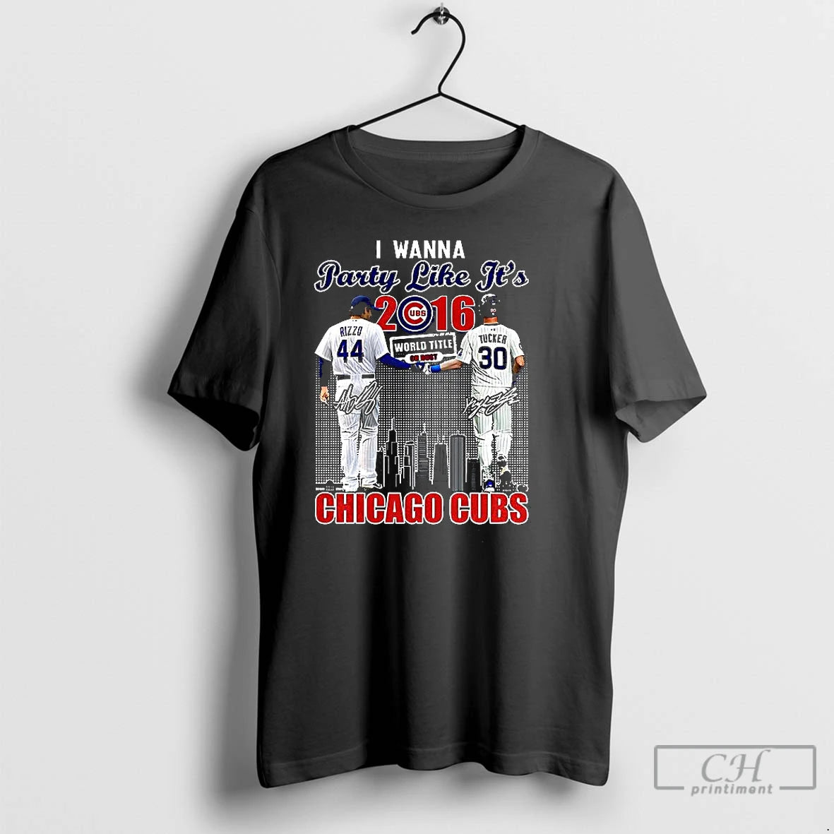 Classic Rizzo And Tucker I Wanna Party Like Its Chicago Cubs Signature T Shirts