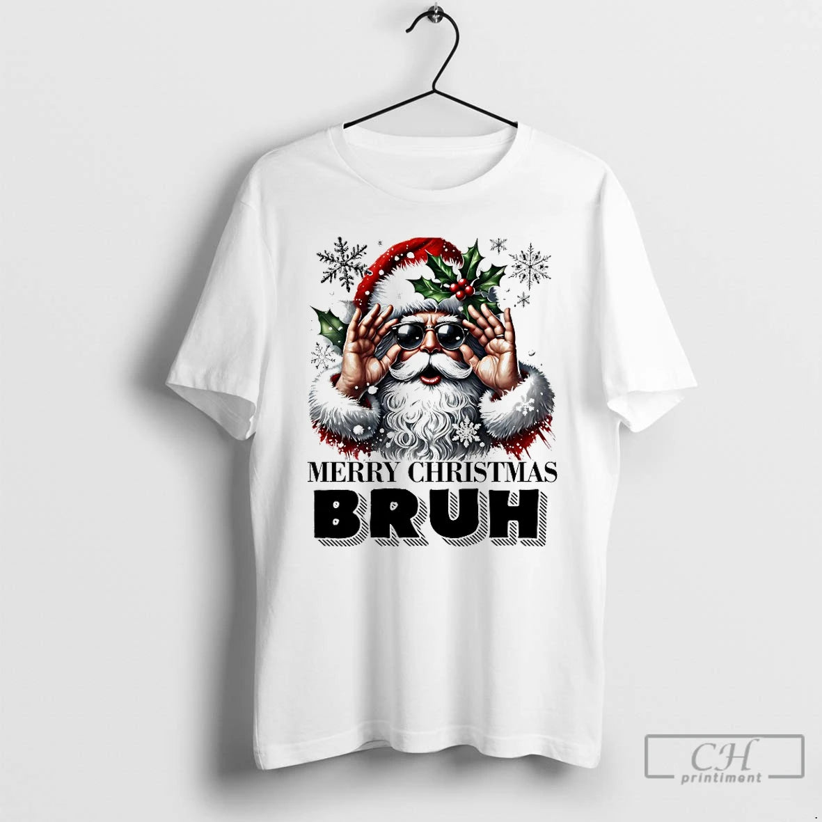 Classic Santa Merry Christmas Bruh