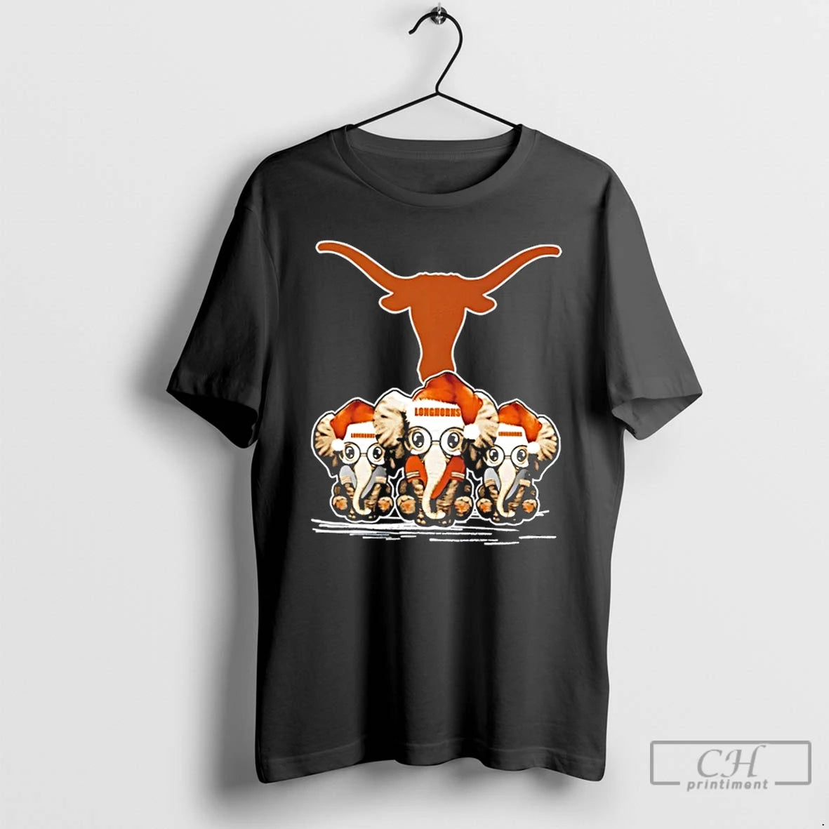 Classic Texas Longhorns X Elephants Santa Hat Merry Christmas