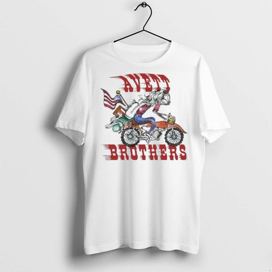Classic The Avett Brothers Biker American Flag T Shirts