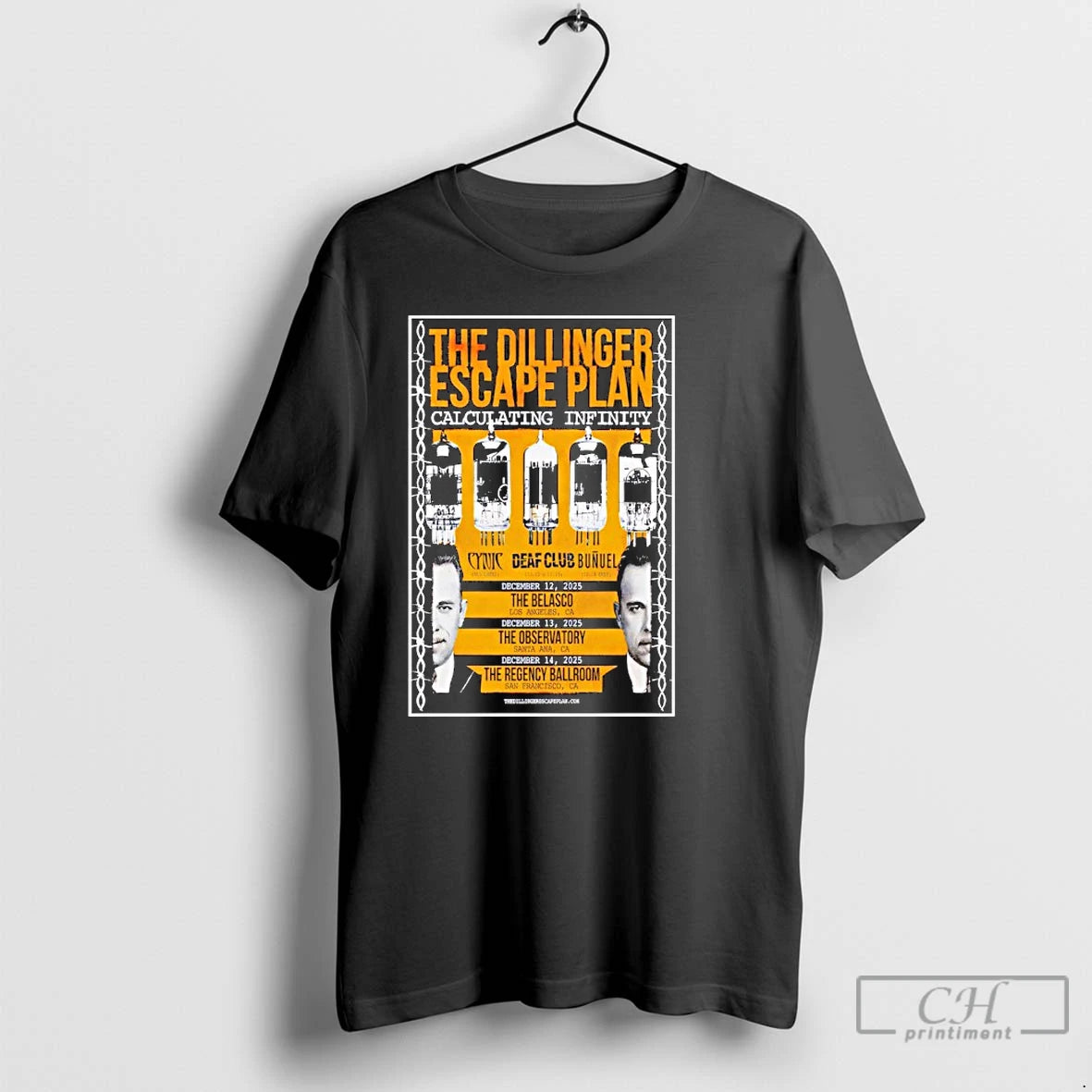 Classic The Dillinger Escape Plan Ca December 12 14 2025 T Shirts