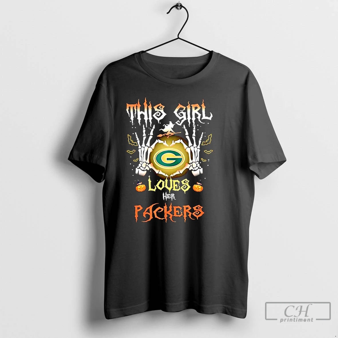 Classic This Girl Loves Her Green Bay Packer Halloween T Shirts