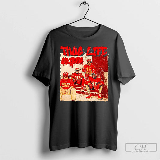 Classic Thug Life Kansas City Chiefs Team Players T Shirts